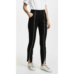 A.L.C. Black Zander Zipper High Rise Trouser Ankle Pants NEW Women's 4